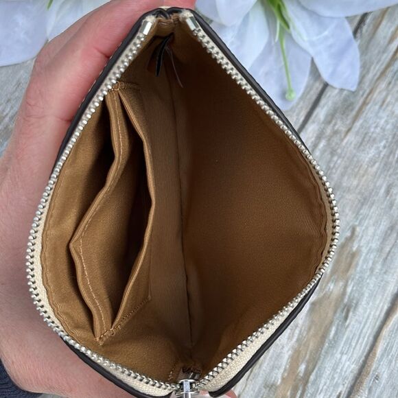 Corner Zip Wristlet In Signature Canvas Butter Yellow Wallet Bag Purse - Picture 6 of 10